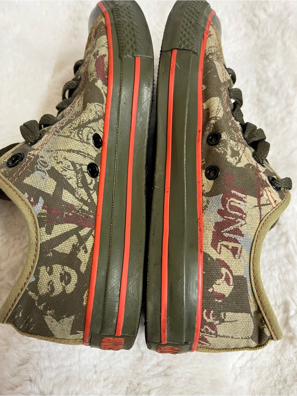 CONVERSE Chuck Taylors Low Shoes "CT Conversations" Mens Sz 4.5 Olive Green Rare - Picture 4 of 14